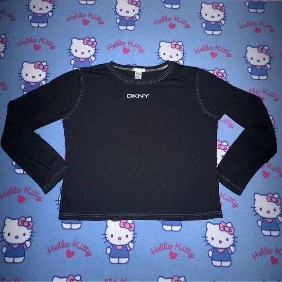 dkny logo basic longsleeve top - Picture 2 of 7